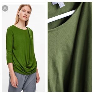 COS asymmetric drape top